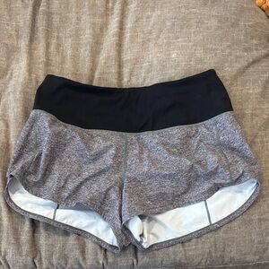 lululemon athletica Black and Gray Athletic Shorts